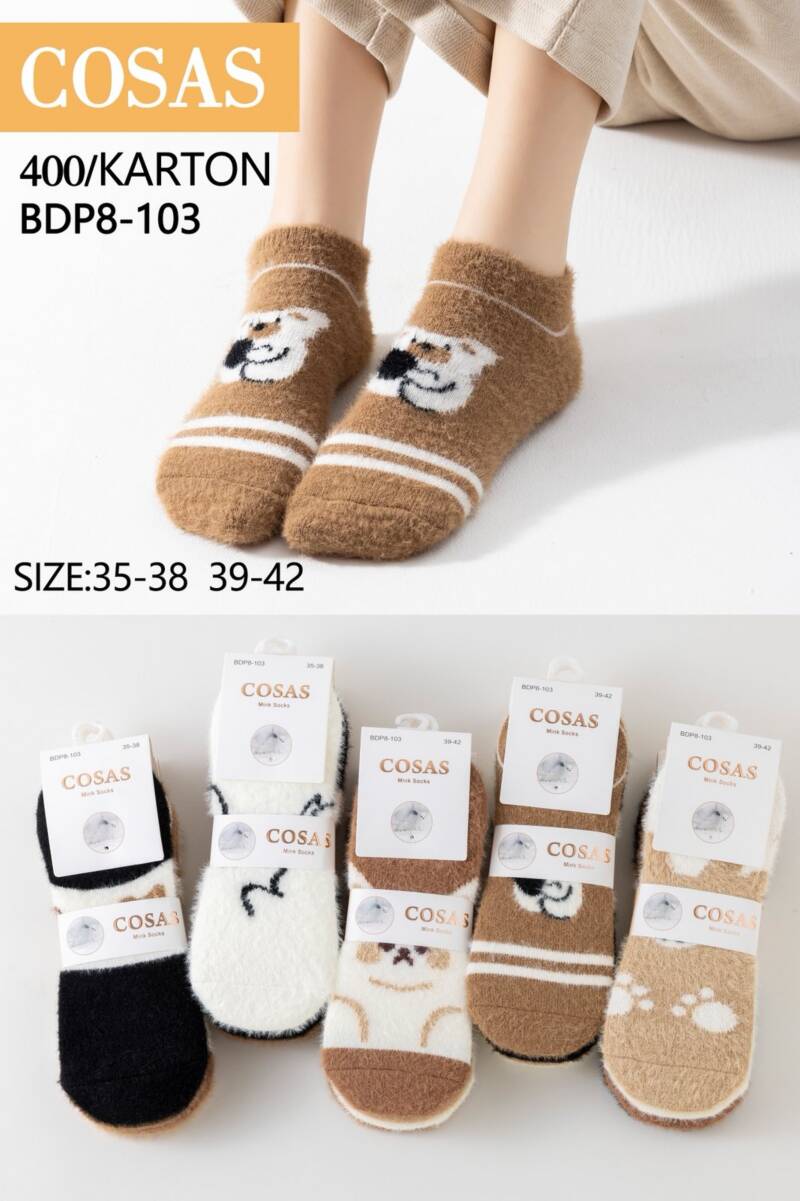 Stopki damskie Roz 35-42, Mix kolor Paczka 40 szt